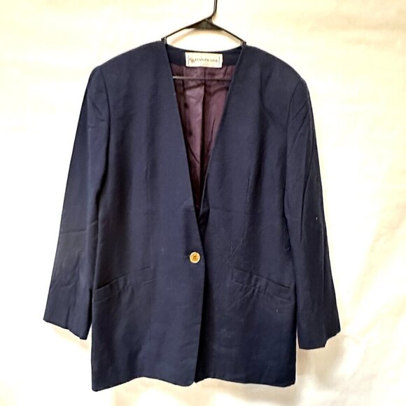 EVAN PICONE Blue Blazer Jacket Size Medium - Picture 3 of 5